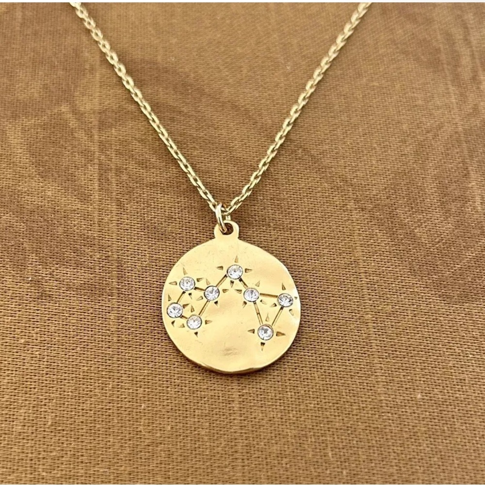 Sagittarius Pendant Gold Plated CZ Star Constellation Adjustable Necklace